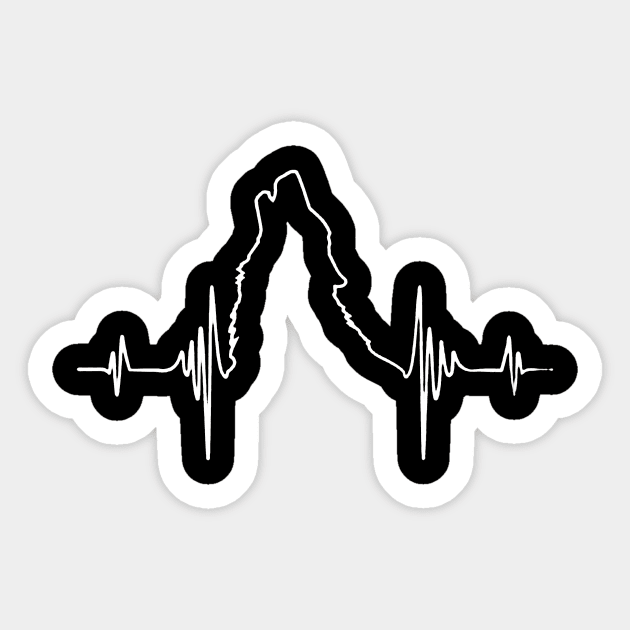 Wolf Heartbeat Sticker by demidavidson9